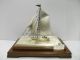 The Sailboat Of Pure Silver Of The Most Wonderful Japan.  A Japanese Antique. Other Antique Sterling Silver photo 1
