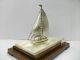 The Sailboat Of Pure Silver Of The Most Wonderful Japan.  A Japanese Antique. Other Antique Sterling Silver photo 2