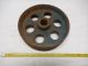 Vintage Pair Cast Iron Flat Belt Pulley/caster Wheels Other Mercantile Antiques photo 9
