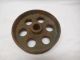 Vintage Pair Cast Iron Flat Belt Pulley/caster Wheels Other Mercantile Antiques photo 6
