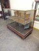 Antique Glass And Wood 10 Section Display Case Pasta Bakery Seeds Beans Display Cases photo 3