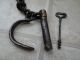 Antique Iron Shackles With Padlock,  Very Rare And Unique,  With Key Other Ethnographic Antiques photo 1