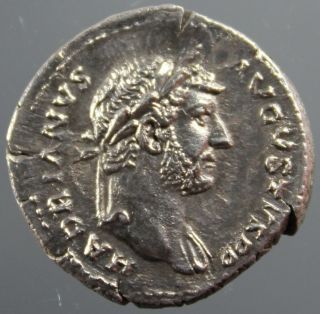 Stunning Hadrian,  Denarius,  Silver,  Indulgentia,  Indulgence,  Rome,  134 - 138 A.  D. photo