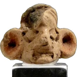 Michoacan Pre Columbian Pottery Fertility Figure Head X.  Elb Gallery W/cert.  200bc photo