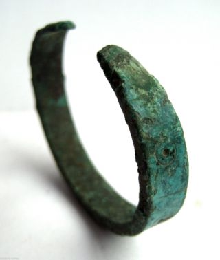 Circa.  800 A.  D Large British Found Viking Ae Bronze Decorative Wrist Torc photo