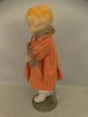 1930 ' S Antique Composition Baby Doll Fur Lined Coat & Old Clothes Clocks photo 4