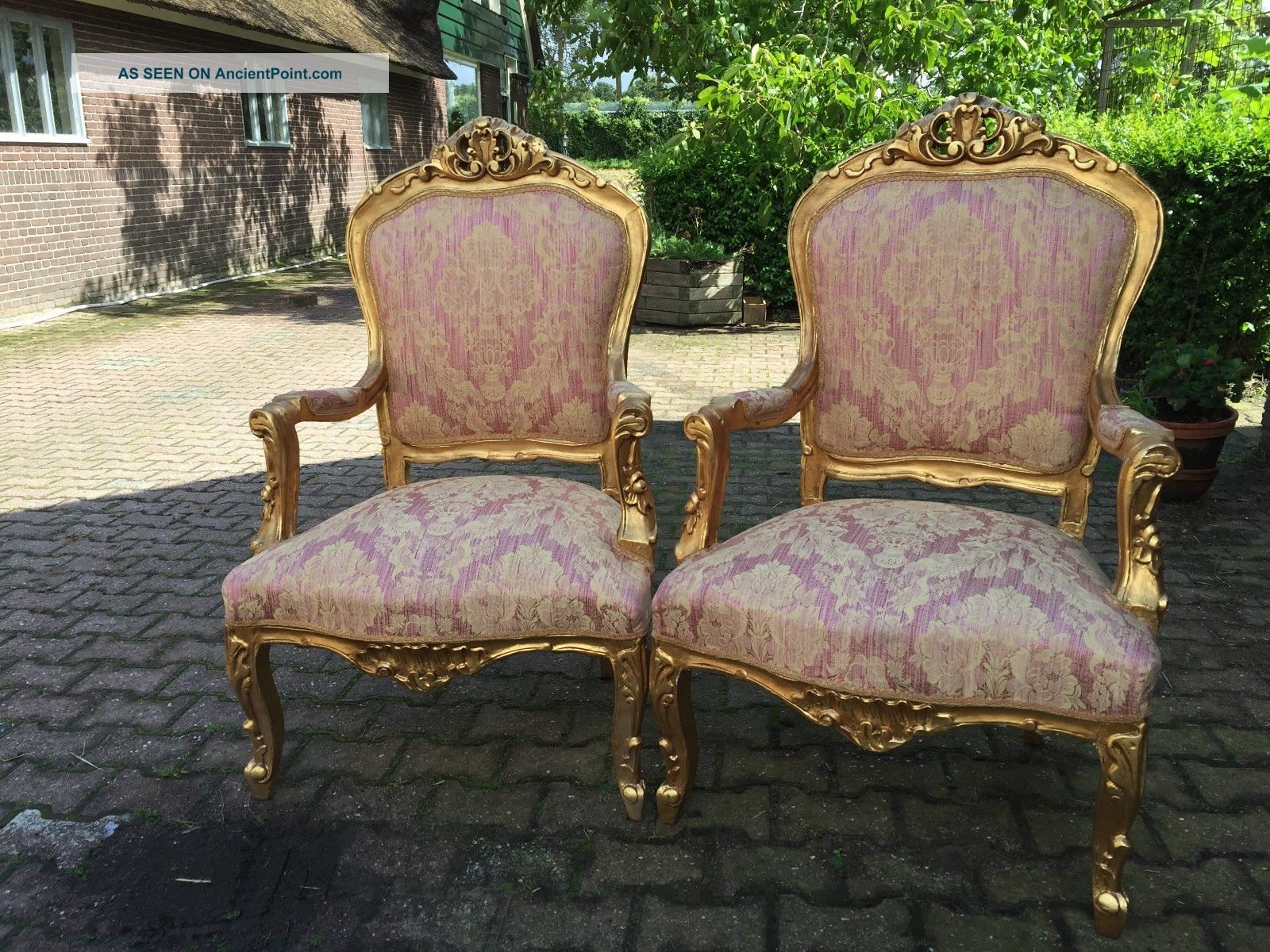 Antique French Two Chairs In Louis Xvi Style 1900-1950 photo