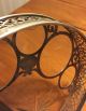 Antique Art Nouveau Open Work Sterling Silver Shreve & Co Crystal Tray - 836g. Platters & Trays photo 9