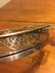 Antique Art Nouveau Open Work Sterling Silver Shreve & Co Crystal Tray - 836g. Platters & Trays photo 3