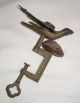 Antique Victorian 1850 ' S Cast Iron Clamp & Fabric Clasp Sewing Bird Pin Cushion Pin Cushions photo 2