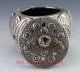 Chinese Silver Include Copper Vintage Hand Hammered Old Flower Incense Burner Horses photo 2