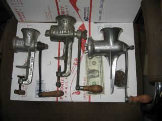 Vintage Griswold Puritan No,  11 Meat Grinder Griswold Mfg.  Erie,  Pa. ,  Two Others photo