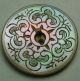 Antique Carved Iridescent Shell Button Fancy Flowers Design Buttons photo 1