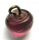 Antique Glass Charmstring Button Dimi Size Amethyst - Swirl Back Buttons photo 2