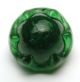Antique Glass Charmstring Button Green Crown Mold Design - Swirl Back Buttons photo 1