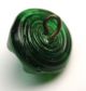 Antique Glass Charmstring Button Green Crown Mold Design - Swirl Back Buttons photo 2