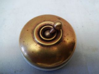 1 Pc Antique Ceramic & Brass Crabtree Vitreous Electric Switch English Make 6 photo