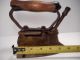 Antique / Vintage Gas Steam Pointed Sad Iron Koenig Cast Iron Rare Wood Handle Other Antique Home & Hearth photo 8