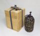 H953: Japanese Old Bizen Pottery Ware Tea Caddy With Quality Lid,  Shifuku,  Box Tea Caddies photo 6