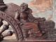 22,  13 In Breton Couple Pediment Antique French Hand Carved Wood Panel End 19 Th Pediments photo 9