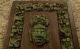 Ancient Mayan Stone Art In Solid Wood Frame Latin American photo 3