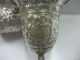 Antique Rare Asian Persian Solid Sterling Silver 2 Goblets 153g/ 5.  39oz. Cups & Goblets photo 9