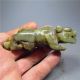 Chinese Antique Natural Old Hard Jade Tiger Monster Hand Carved Pendant Necklace Necklaces & Pendants photo 5