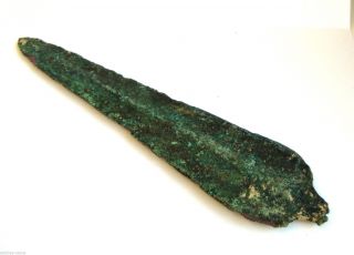 Circa.  1000 B.  C Large British Found Bronze Age Celtic Ae Bronze Rapier Blade photo