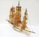 Vintage Model Sail Boat Ship Made Of Cow Horn Brass Hardware Good Cond Model Ships photo 1