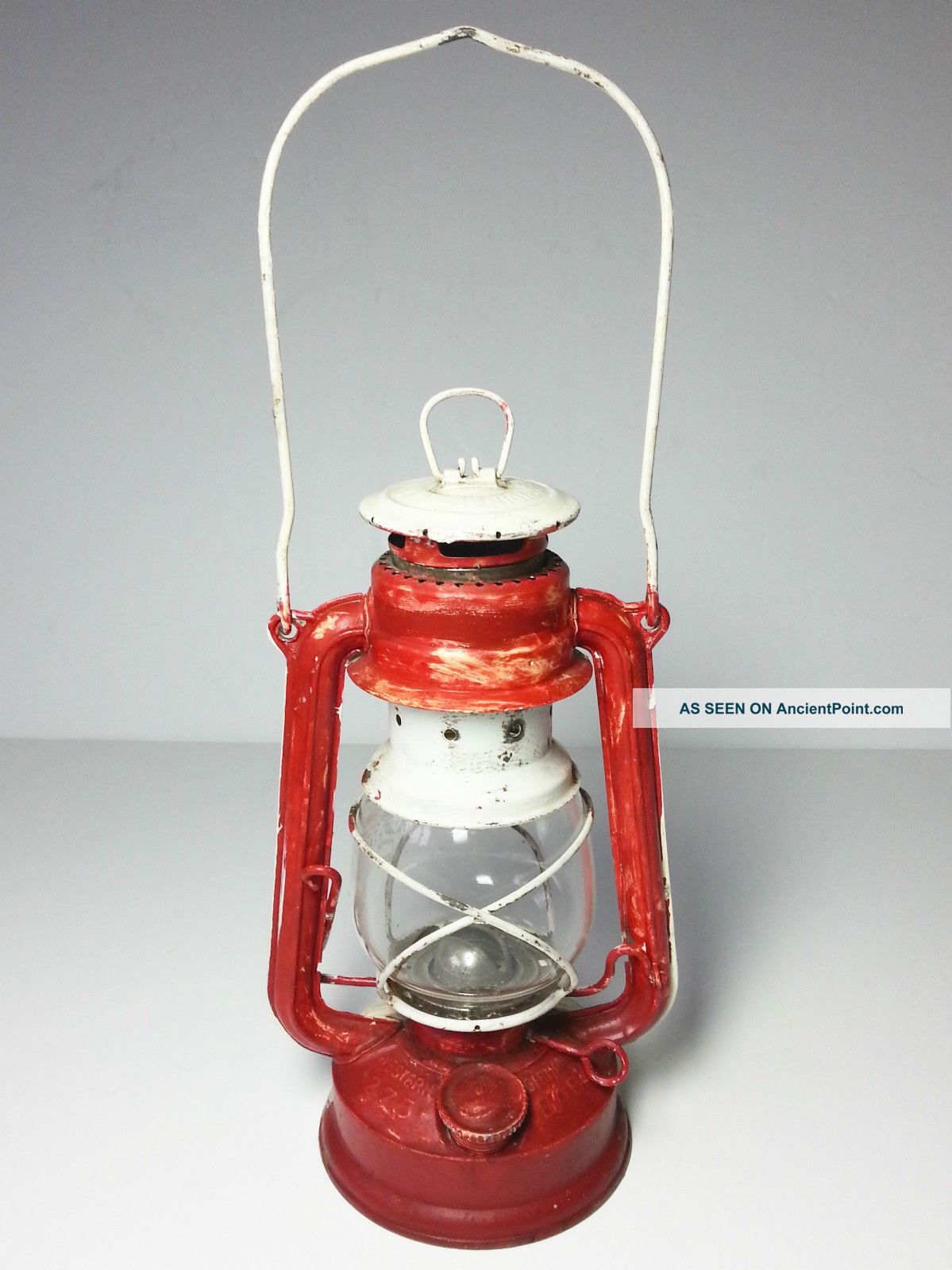 Vintage Feuer Hand 275 Baby,  Western Germany,  Hurricane Oil Lamp 20th Century photo