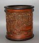 Ancient Chinese Old Bamboo Handwork Carvd Brush Pot W Brush Pots photo 5
