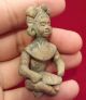 Teotihuacan Seated Clay Figurine - Pottery Antique Pre Columbian Artifact Aztec 2 The Americas photo 1