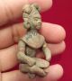 Teotihuacan Seated Clay Figurine - Pottery Antique Pre Columbian Artifact Aztec 2 The Americas photo 2