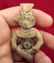 Teotihuacan Seated Clay Figurine - Pottery Antique Pre Columbian Artifact Aztec 1 The Americas photo 6