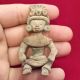 Teotihuacan Seated Clay Figurine - Pottery Antique Pre Columbian Artifact Aztec 3 The Americas photo 8