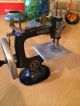 Vintage Singer Toy Sewing Machine Model 20 Cast Iron Black Enamel Hand Crank Sewing Machines photo 2