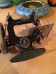 Vintage Singer Toy Sewing Machine Model 20 Cast Iron Black Enamel Hand Crank Sewing Machines photo 5