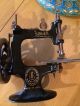 Vintage Singer Toy Sewing Machine Model 20 Cast Iron Black Enamel Hand Crank Sewing Machines photo 6