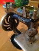 Vintage Singer Toy Sewing Machine Model 20 Cast Iron Black Enamel Hand Crank Sewing Machines photo 7