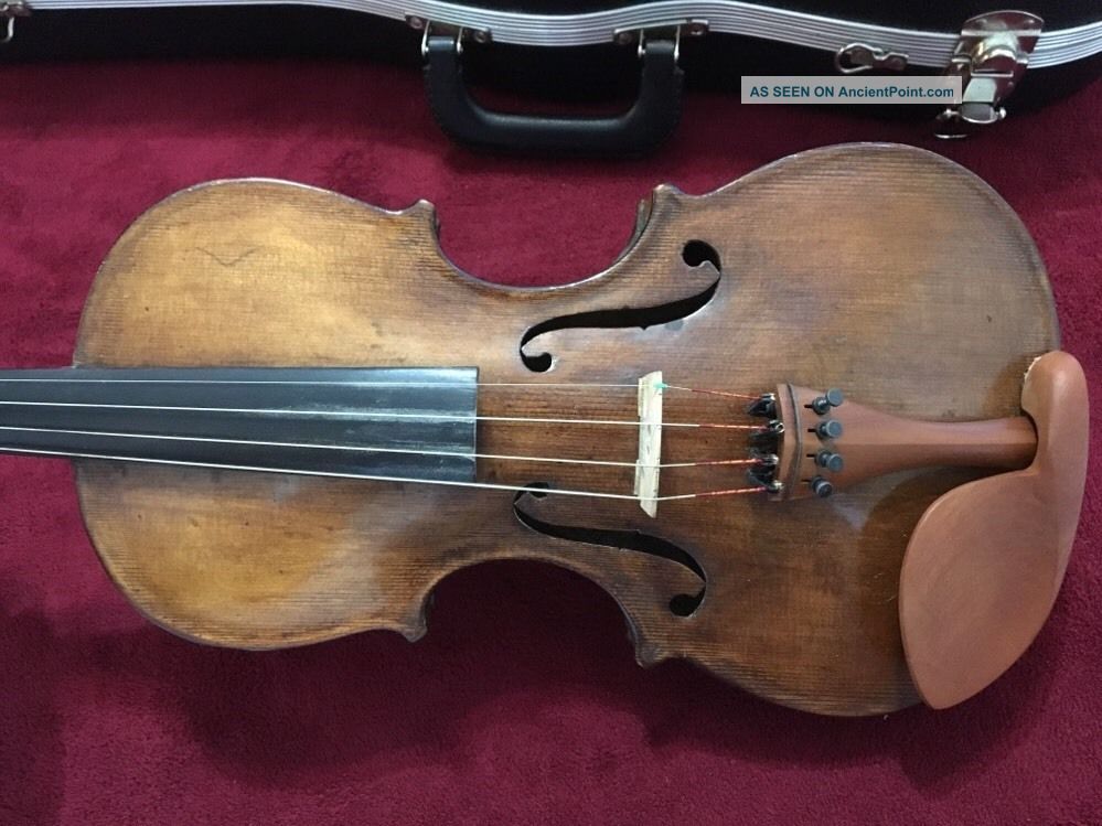 1885 American Antique Label Reads Romania Violin Maker Wm.  Gillett Madison Wis. String photo