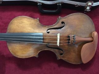 1885 American Antique Label Reads Romania Violin Maker Wm.  Gillett Madison Wis. photo