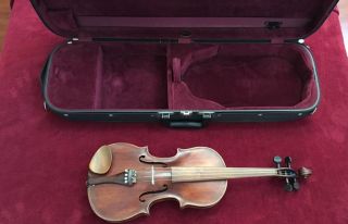 Very Rare Antique Violin By Frank A Thomas 1949 Restored & Varnished 1972 photo