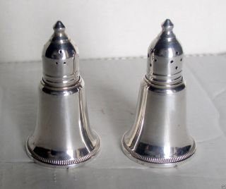 Duchin Sterling Silver Salt & Pepper Shakers – Weighted Glass Lined photo