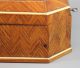 19thc Antique Parquetry Inlaid Wood & Brass Trinket Jewelry Dresser Box Chest Boxes photo 3
