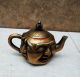 Chinese Brass 4 Sides Buddha Head Maitreya Statue Teapot Teapots photo 1