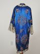 1950 - 60 ' S Hand Embroidered Royal Blue Silk Chinese Coat / Robe Med Robes & Textiles photo 2