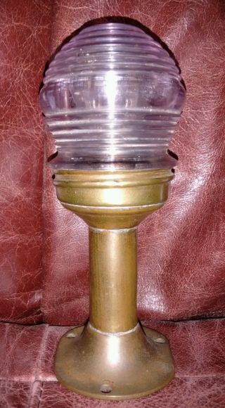 Perko Antique Brass Chris Craft Gar Wood Beehive Glass Globe Boat Stern Light photo