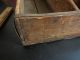 Antique Wood Primitive Divided Tray Handled Caddy Utensil Pantry Box Metal Strap Primitives photo 2