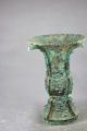 Old China Bronze He Zun (ritual Wine Vessel),  Zhou Dynasty Bronze Wine Vessel 54 Vases photo 3
