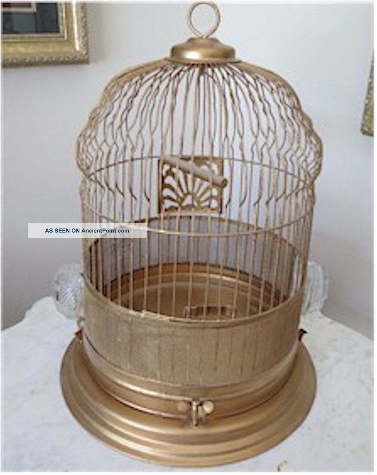 Old Antique Metal Bird Cage No. 106 Patent June 19. 19 Charming Cage